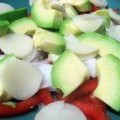 Ensalada con aguacate y palmitos