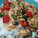 Arroz con pimiento, espárragos y anacardos