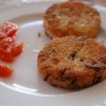 Hamburgesas de arroz, almendras y verduras.