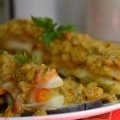 Puerros rellenos y gratinados